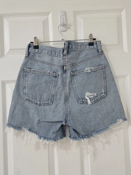 Agolde Criss Cross Denim Shorts In Symbol Size 26 - Picture 8 of 9